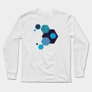 Hexagon Geometric Pattern Long Sleeve T-Shirt